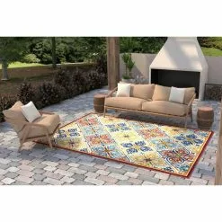 Veranda Multi 7.6 ft. x 9.6 ft. Floral Transitional Area Rug by BASHIAN 11 Veranda Multi 7.6 ft. x 9.6 ft. Floral Transitional Area Rug by BASHIAN -BASHIAN Shop multi bashian outdoor rugs 649652304724 31 1000