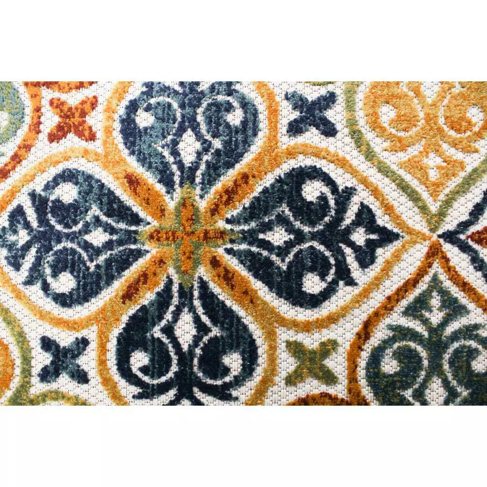 Veranda Multi 7.6 ft. x 9.6 ft. Floral Transitional Area Rug by BASHIAN 4 Veranda Multi 7.6 ft. x 9.6 ft. Floral Transitional Area Rug by BASHIAN - Image 4