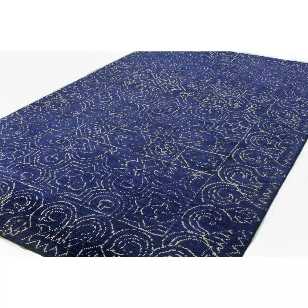 Venezia Navy 3 ft. x 8 ft. (2'6" x 8') Floral Transitional Runner by BASHIAN 4 Venezia Navy 3 ft. x 8 ft. (2'6" x 8') Floral Transitional Runner by BASHIAN - Image 4