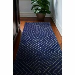 Venezia Navy 8 ft. x 10 ft. (7'6" x 9'6") Geometric Transitional Area Rug by BASHIAN 8 Venezia Navy 8 ft. x 10 ft. (7'6" x 9'6") Geometric Transitional Area Rug by BASHIAN -BASHIAN Shop navy bashian area rugs 649652239101 31 1000