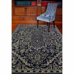 Greenwich Navy 4 ft. x 6 ft. (3'9" x 5'9") Geometric Contemporary Accent Rug by BASHIAN -BASHIAN Shop navy bashian area rugs 649652246222 31 1000