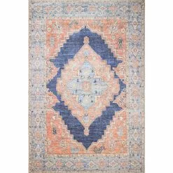 Impressions Navy 3 ft. x 6 ft. Geometric Transitional Accent Rug by BASHIAN