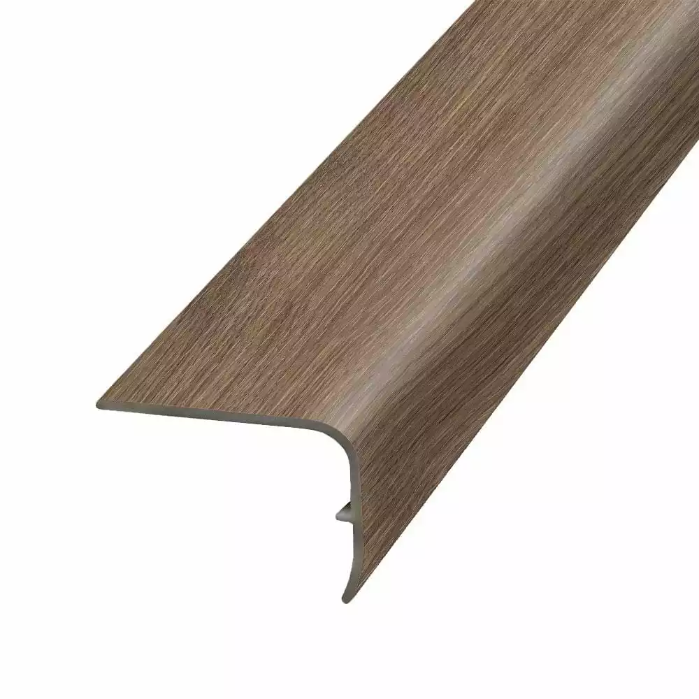 Nut Brown 1.32 in. T x 1.88 in. W x 78.7 in. L Vinyl Stair Nose Molding by PERFORMANCE ACCESSORIES 1 Nut Brown 1.32 in. T x 1.88 in. W x 78.7 in. L Vinyl Stair Nose Molding by PERFORMANCE ACCESSORIES