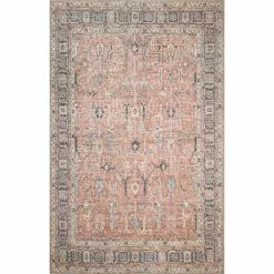 Impressions Rust 3 ft. x 6 ft. Geometric Transitional Accent Rug by BASHIAN