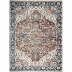 Century Rust 5 ft. x 8 ft. (5' x 7'6") Geometric Transitional Area Rug by BASHIAN