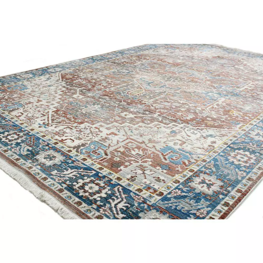 Century Rust 5 ft. x 8 ft. (5' x 7'6") Geometric Transitional Area Rug by BASHIAN 2 Century Rust 5 ft. x 8 ft. (5' x 7'6") Geometric Transitional Area Rug by BASHIAN - Image 2