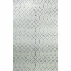 Greenwich Silver 6 ft. x 9 ft. (5'6" x 8'6") Geometric Contemporary Area Rug by BASHIAN
