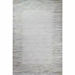 Greenwich Silver 9 ft. x 12 ft. (8'6" x 11'6") Abstract Contemporary Area Rug by BASHIAN