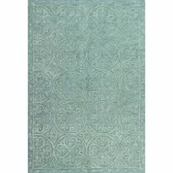 Verona Teal 8 ft. x 10 ft. (7'6" x 9'6") Floral Transitional Area Rug by BASHIAN