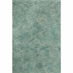 Venezia Teal 8 ft. x 10 ft. (7'6" x 9'6") Floral Transitional Area Rug by BASHIAN