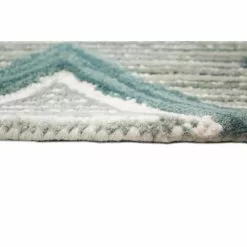 Venezia Teal 8 ft. x 10 ft. (7 ft. 6 in. x 9 ft. 6 in.) Geometric Transitional Area Rug by BASHIAN -BASHIAN Shop teal bashian area rugs 649652305448 44 1000