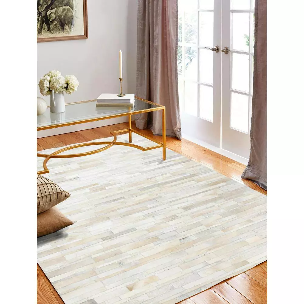 Santa Fe White 8 ft. x 10 ft. Geometric Contemporary Area Rug by BASHIAN 3 Santa Fe White 8 ft. x 10 ft. Geometric Contemporary Area Rug by BASHIAN - Image 3