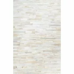 Santa Fe White 8 ft. x 10 ft. Geometric Contemporary Area Rug by BASHIAN