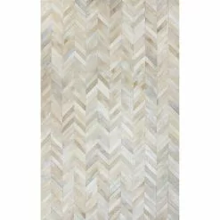 Santa Fe White 5 ft. x 8 ft. Geometric Contemporary Area Rug by BASHIAN