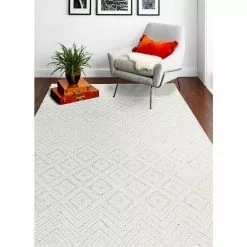 Verona White 5 ft. x 8 ft. (5' x 7'6") Geometric Transitional Area Rug by BASHIAN 11 Verona White 5 ft. x 8 ft. (5' x 7'6") Geometric Transitional Area Rug by BASHIAN -BASHIAN Shop white bashian area rugs 649652304298 31 1000