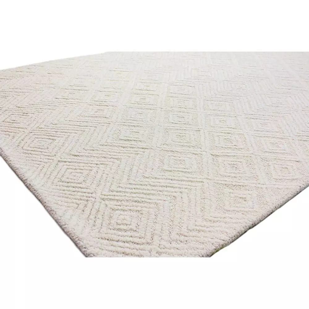 Verona White 5 ft. x 8 ft. (5' x 7'6") Geometric Transitional Area Rug by BASHIAN 2 Verona White 5 ft. x 8 ft. (5' x 7'6") Geometric Transitional Area Rug by BASHIAN - Image 2