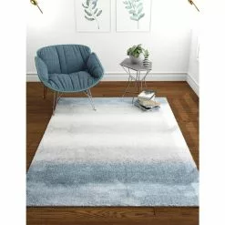 Andes White/Blue 5 ft. x 8 ft. (5' x 7'6") Geometric Contemporary Area Rug by BASHIAN -BASHIAN Shop white blue bashian area rugs 649652309316 31 1000
