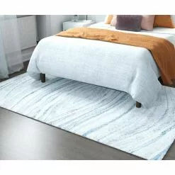 Andes White/Blue 5 ft. x 8 ft. (5' x 7'6") Geometric Contemporary Area Rug by BASHIAN -BASHIAN Shop white blue bashian area rugs 649652309330 31 1000