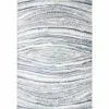 Andes White/Blue 5 ft. x 8 ft. (5' x 7'6") Geometric Contemporary Area Rug by BASHIAN