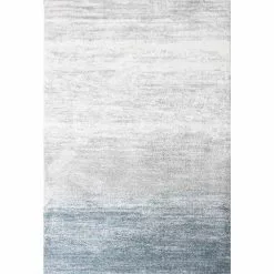 Andes White/Blue 9 ft. x 12 ft. (8'6" x 11'6") Geometric Contemporary Area Rug by BASHIAN