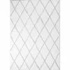 Andes White/Grey 4 ft. x 6 ft. (3'6" x 5'6") Geometric Contemporary Accent Rug by BASHIAN