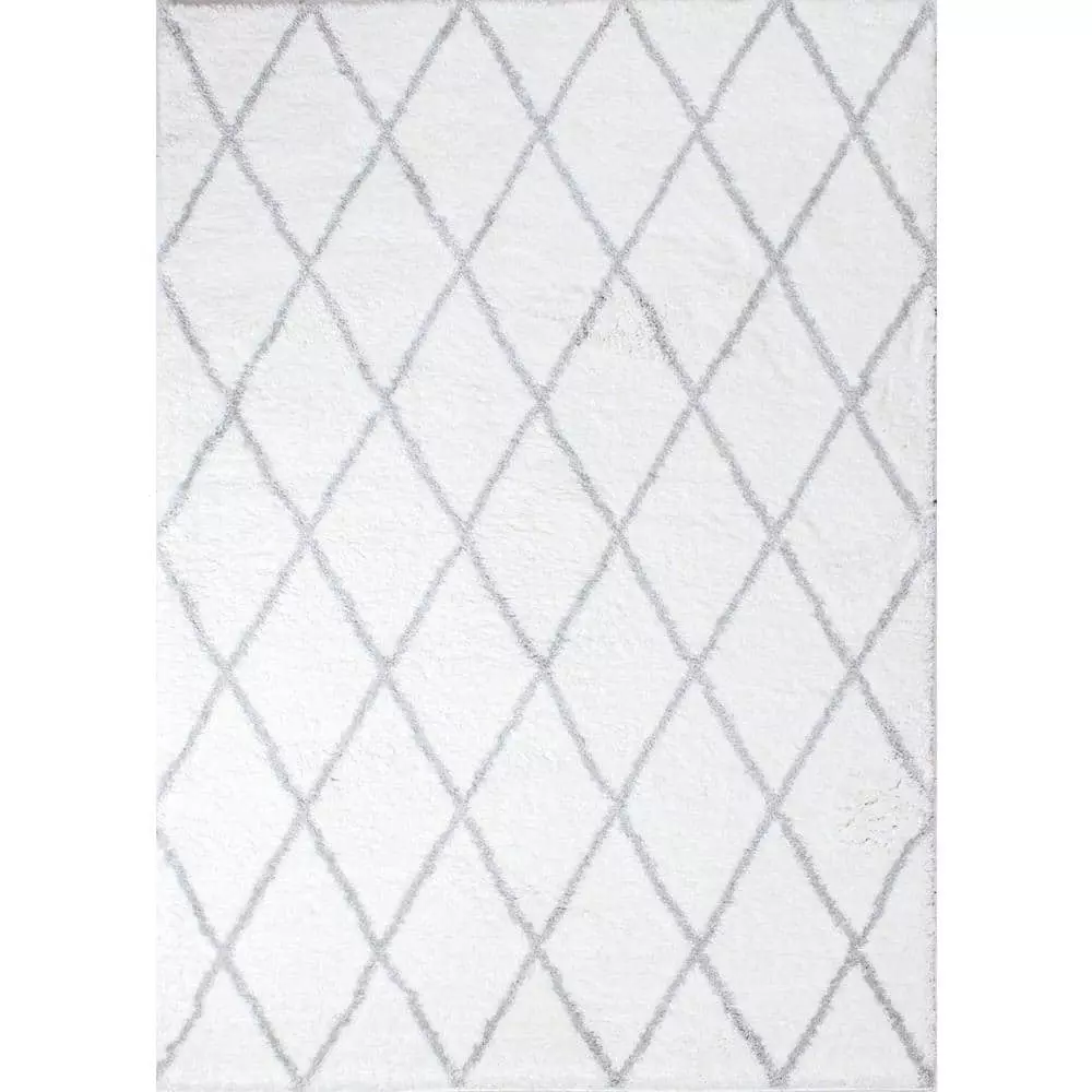 Andes White/Grey 4 ft. x 6 ft. (3'6" x 5'6") Geometric Contemporary Accent Rug by BASHIAN 1 Andes White/Grey 4 ft. x 6 ft. (3'6" x 5'6") Geometric Contemporary Accent Rug by BASHIAN